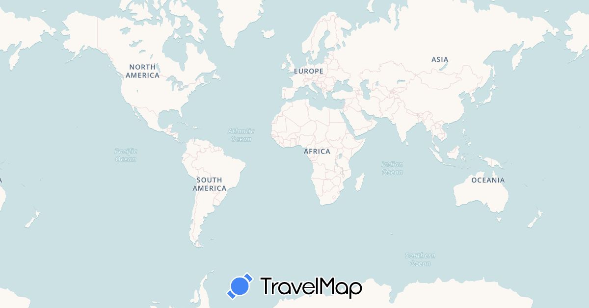 TravelMap itinerary: driving, boat in Bahamas, Belize, Dominican Republic, Honduras, Cayman Islands, Mexico, Turks and Caicos Islands, United States (North America)